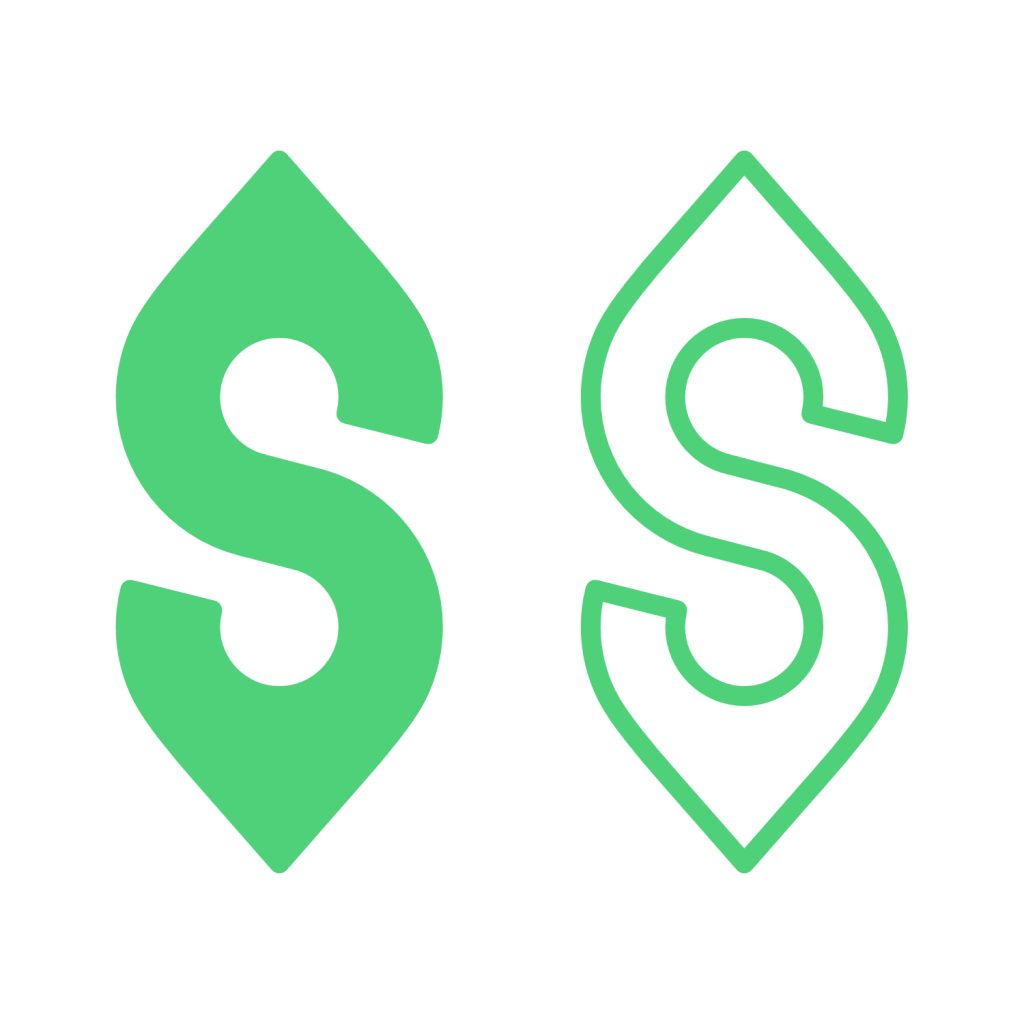 Sims Downloads logo in different green variations