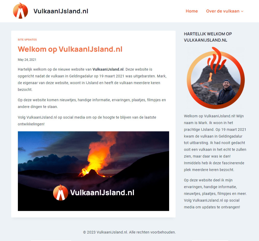 VulkaanIJsland.nl, a website about volcanoes in Iceland